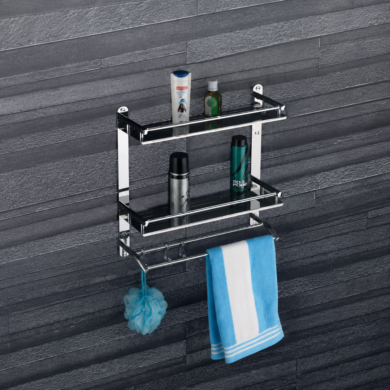 SS Dual Shelf with Rod