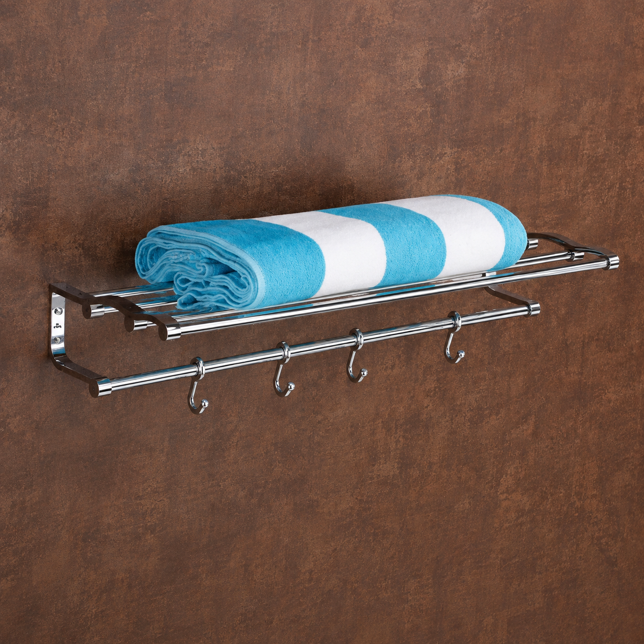 Aluminium Square Towel Rack with Rod