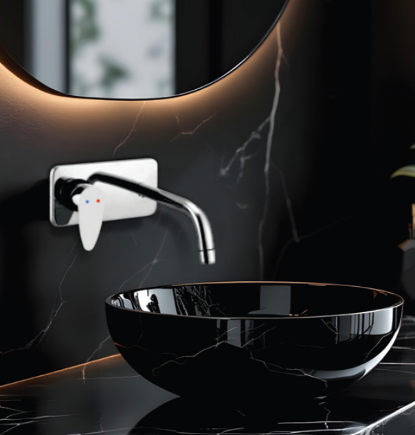 S/L Basin Mixer Wall Mounted Div. Set